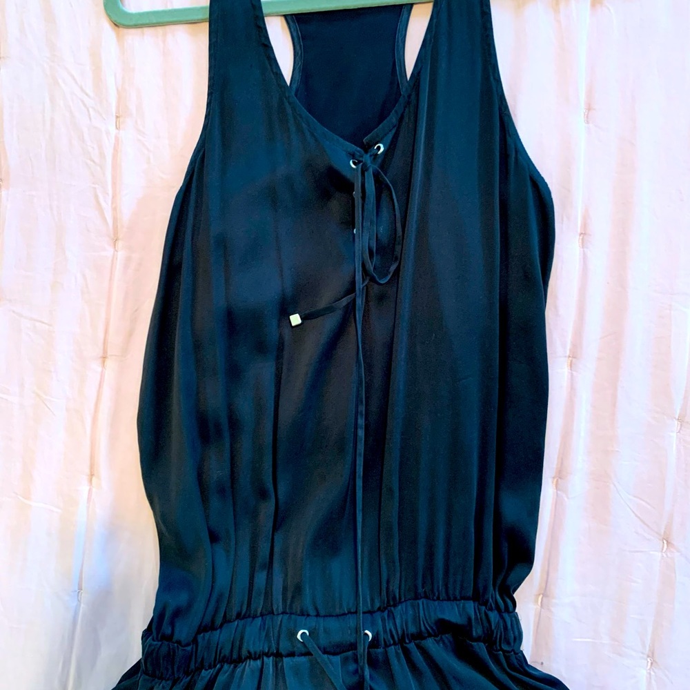 Alexis silk jumpsuit romper with tie